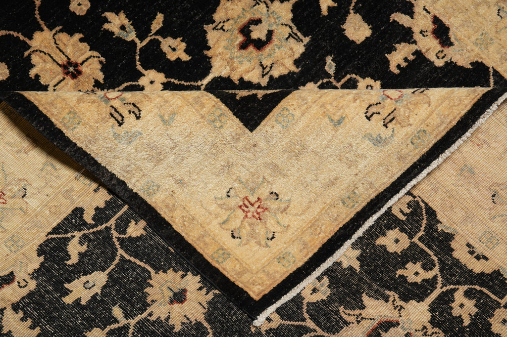 5 x 7 Chobi Peshawar Ziegler Rug BLACK - Pakistan #PIX-20218
