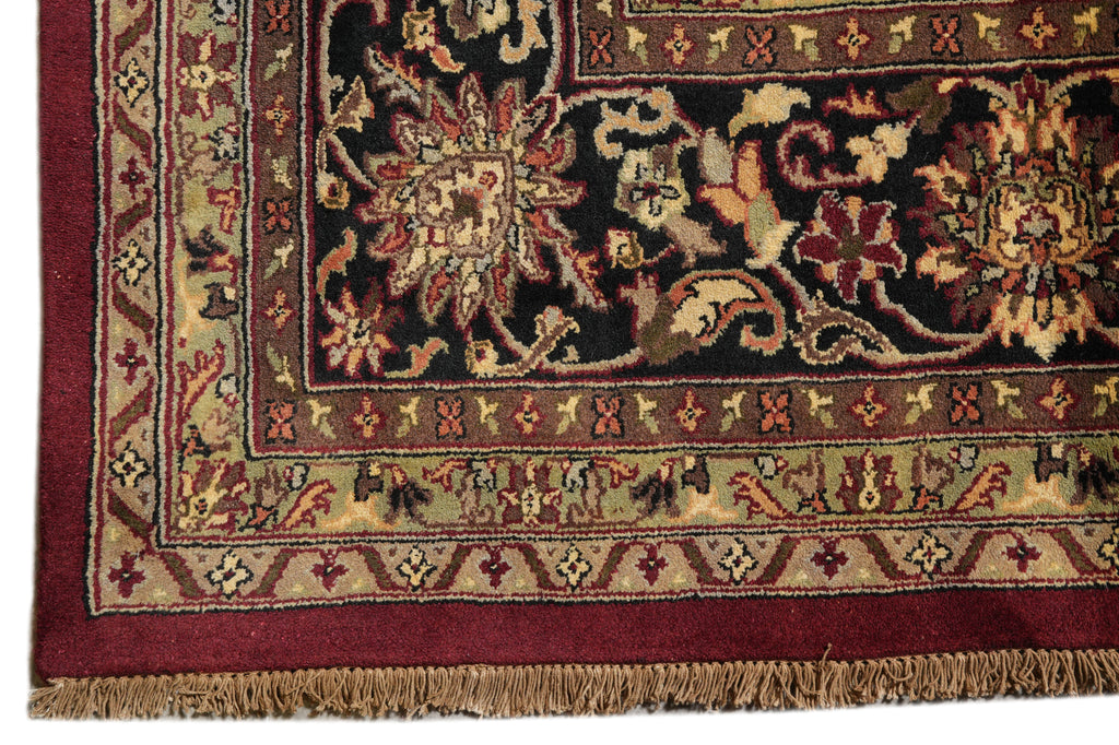 9.9 x 14 High Quality New Jaipur Rug Burgundy Black #PIX-3827