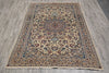Load image into Gallery viewer, 4.3 x 6.8 Pre-Owned Fine Quality Persian Nain Rug Wool and Silk Estate Carpet #B-78912