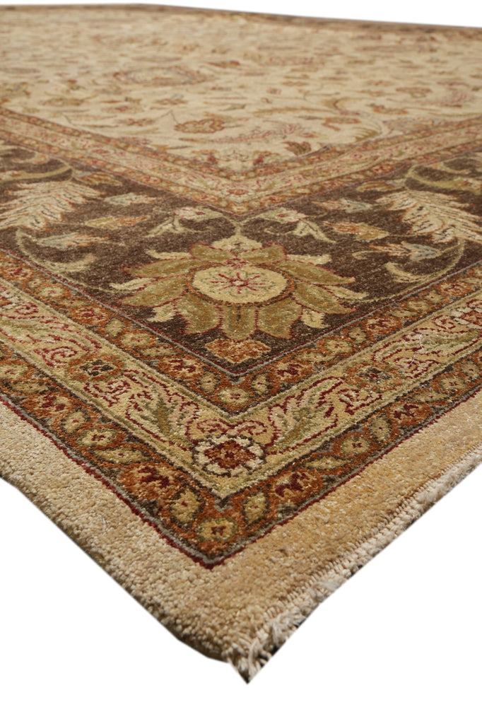 10 x 13.8 Quality Handmade Agra Rug Natural Wool #PIX-10274