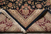 Load image into Gallery viewer, 9 x 13 Black Wool and Silk Burgundy Sino Tabriz Fine Quality Rug #PIX-14840