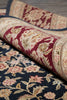 Load image into Gallery viewer, 9 x 13 Black Wool and Silk Burgundy Sino Tabriz Fine Quality Rug #PIX-14840