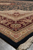 Load image into Gallery viewer, 9 x 13 Black Wool and Silk Burgundy Sino Tabriz Fine Quality Rug #PIX-14840
