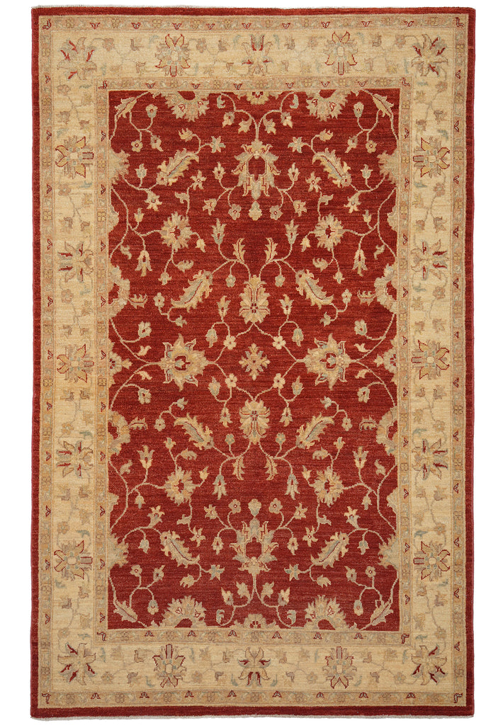 4.9 x 7.6 Warm Ziegler Chobi Peshawar Rug - Pakistan #PIX-20214