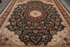 Load image into Gallery viewer, 9 x 13 Black Wool and Silk Burgundy Sino Tabriz Fine Quality Rug #PIX-14840