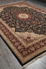 Load image into Gallery viewer, 9 x 13 Black Wool and Silk Burgundy Sino Tabriz Fine Quality Rug #PIX-14840