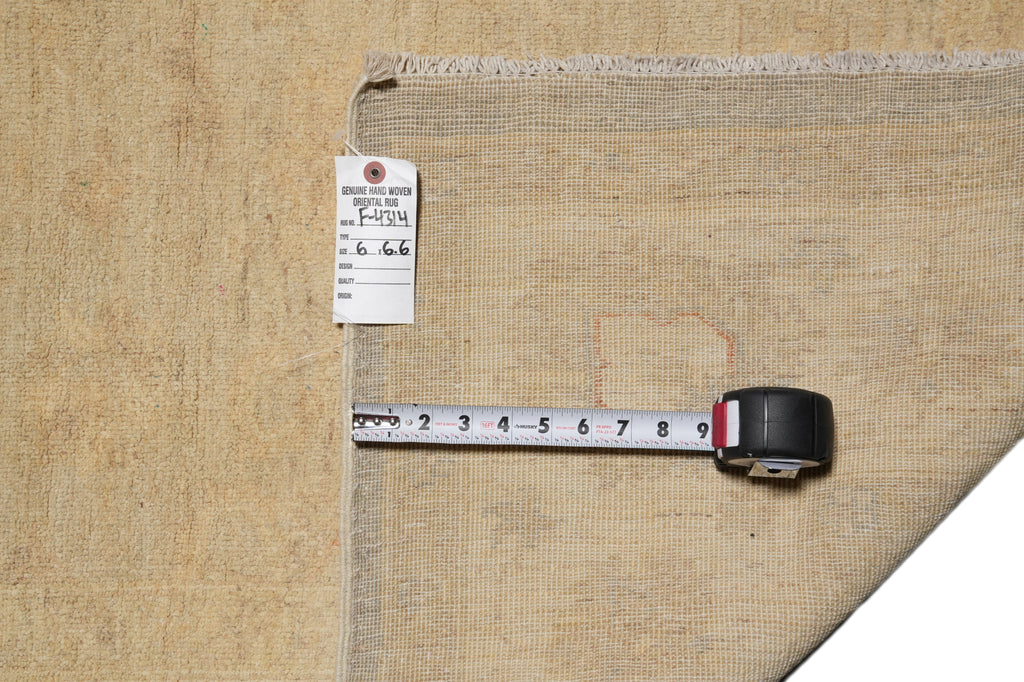 6 x 6.6 Muted Handmade Oushak Rug Square Rug #F-4314