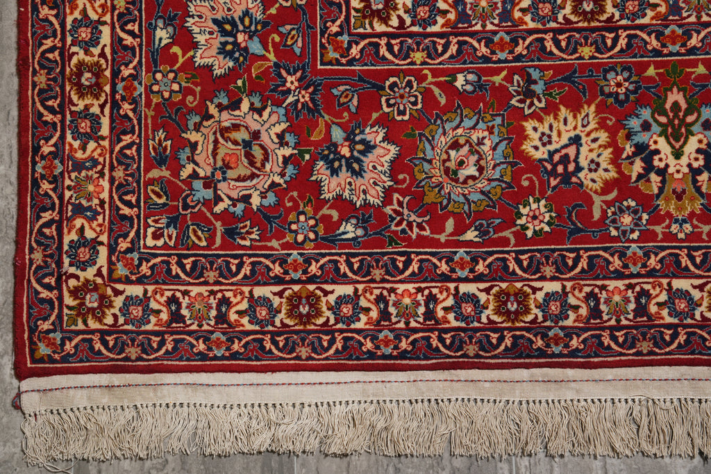 6.8 x 10.4 Authentic Finest Persian Esfahan Signed Seirafian Rug Wool and Silk on Silk 500 Kpsi #F-4586