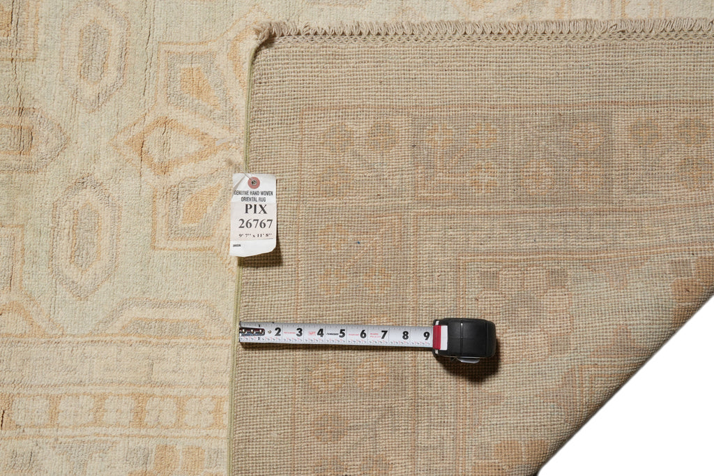 9.7 x 11.8 Amazing Handmade Zigler Chobi Rug Light Green #PIX-26767