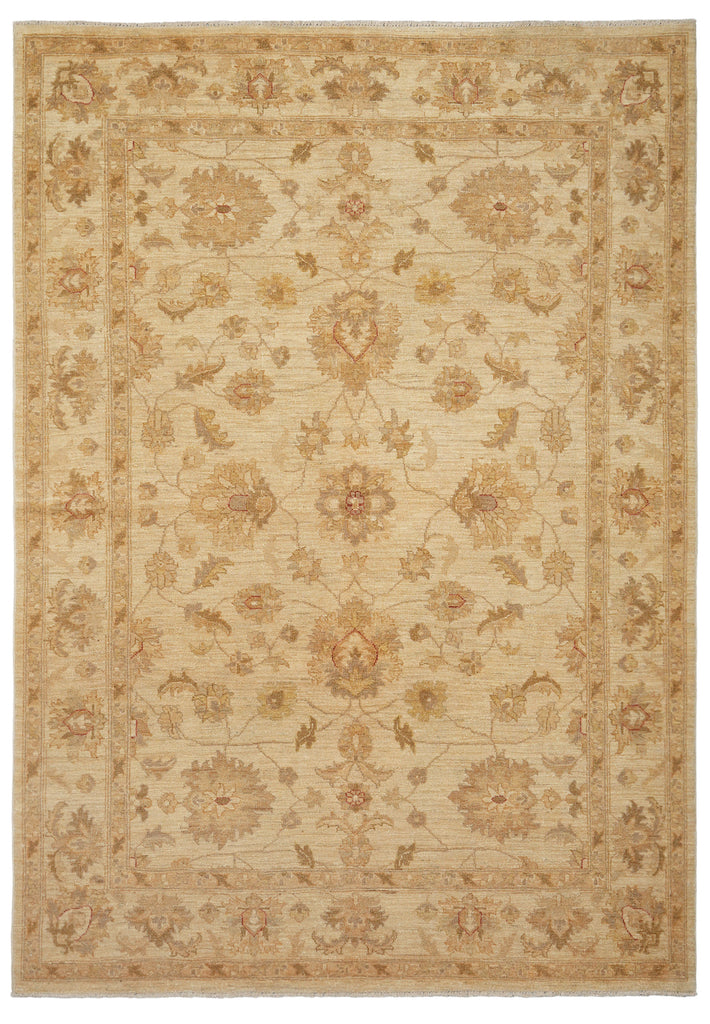 5.5 x 7.6 Chobi Peshawar Rug LIGHT Calm Colors - Pakistan #PIX-20219