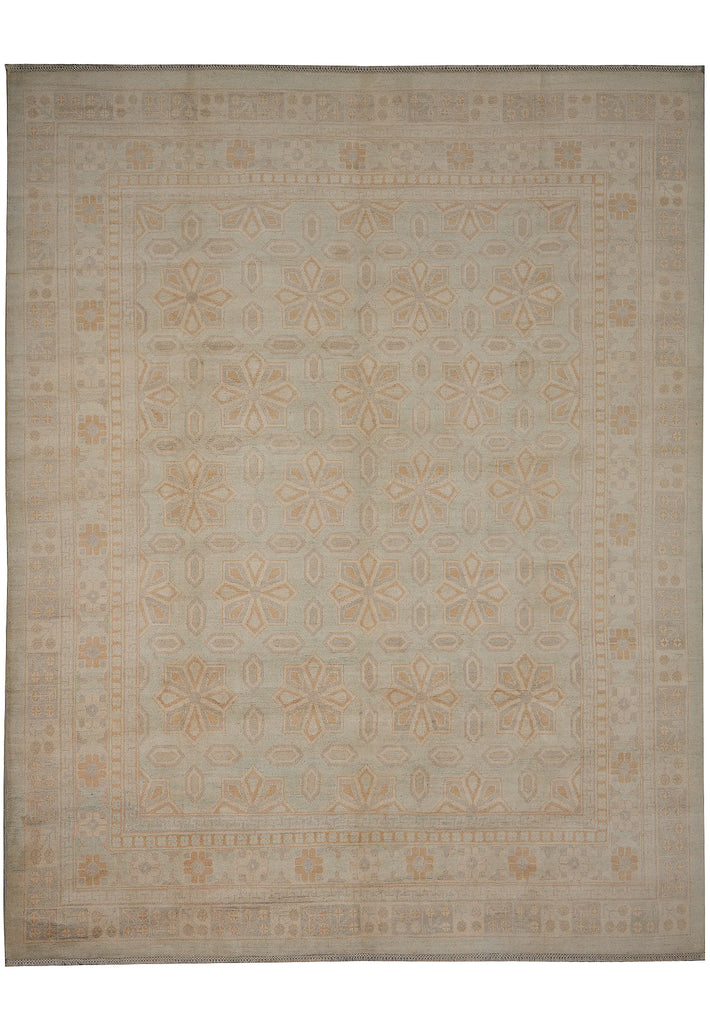 9.7 x 11.8 Amazing Handmade Zigler Chobi Rug Light Green