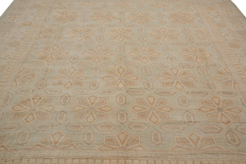 9.7 x 11.8 Amazing Handmade Zigler Chobi Rug Light Green #PIX-26767