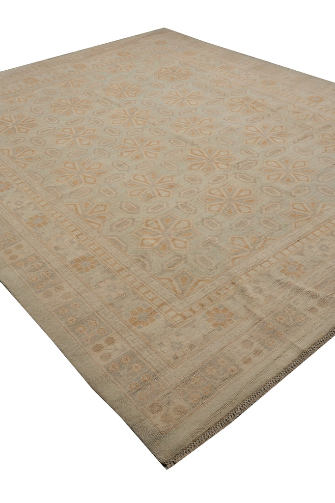 9.7 x 11.8 Amazing Handmade Zigler Chobi Rug Light Green #PIX-26767