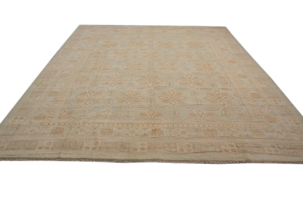9.7 x 11.8 Amazing Handmade Zigler Chobi Rug Light Green