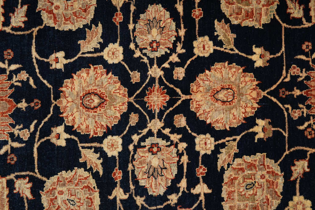 5.6 x 7.4 BLACK Natural Quality Handmade Chobi Peshawar Rug-PAKISTAN #PIX-4807