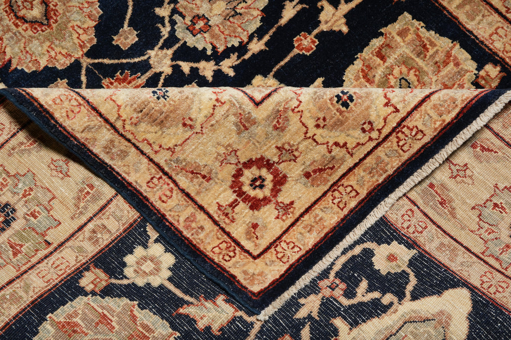 5.6 x 7.4 BLACK Natural Quality Handmade Chobi Peshawar Rug-PAKISTAN #PIX-4807
