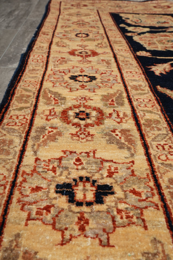 5.6 x 7.4 BLACK Natural Quality Handmade Chobi Peshawar Rug-PAKISTAN #PIX-4807