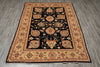 Load image into Gallery viewer, 5.6 x 7.4 BLACK Natural Quality Handmade Chobi Peshawar Rug-PAKISTAN #PIX-4807