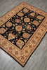 Load image into Gallery viewer, 5.6 x 7.4 BLACK Natural Quality Handmade Chobi Peshawar Rug-PAKISTAN #PIX-4807