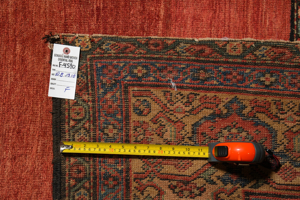 10.8 x 14 Authentic Antique Persian Mahal Rug 1930's #F-4590