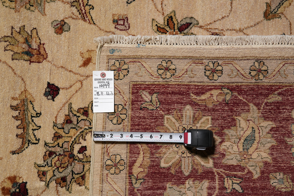 9 x 12 Beautiful Handmade Wool Agra Rug #PIX-10199