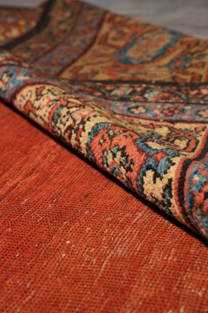 10.8 x 14 Authentic Antique Persian Mahal Rug 1930's #F-4590