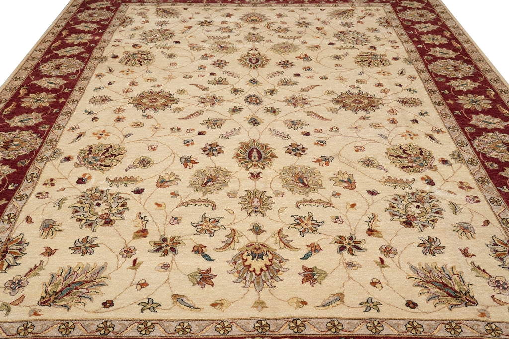 9 x 12 Beautiful Handmade Wool Agra Rug #PIX-10199