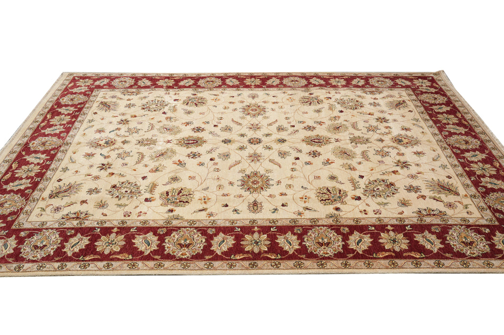 9 x 12 Beautiful Handmade Wool Agra Rug #PIX-10199