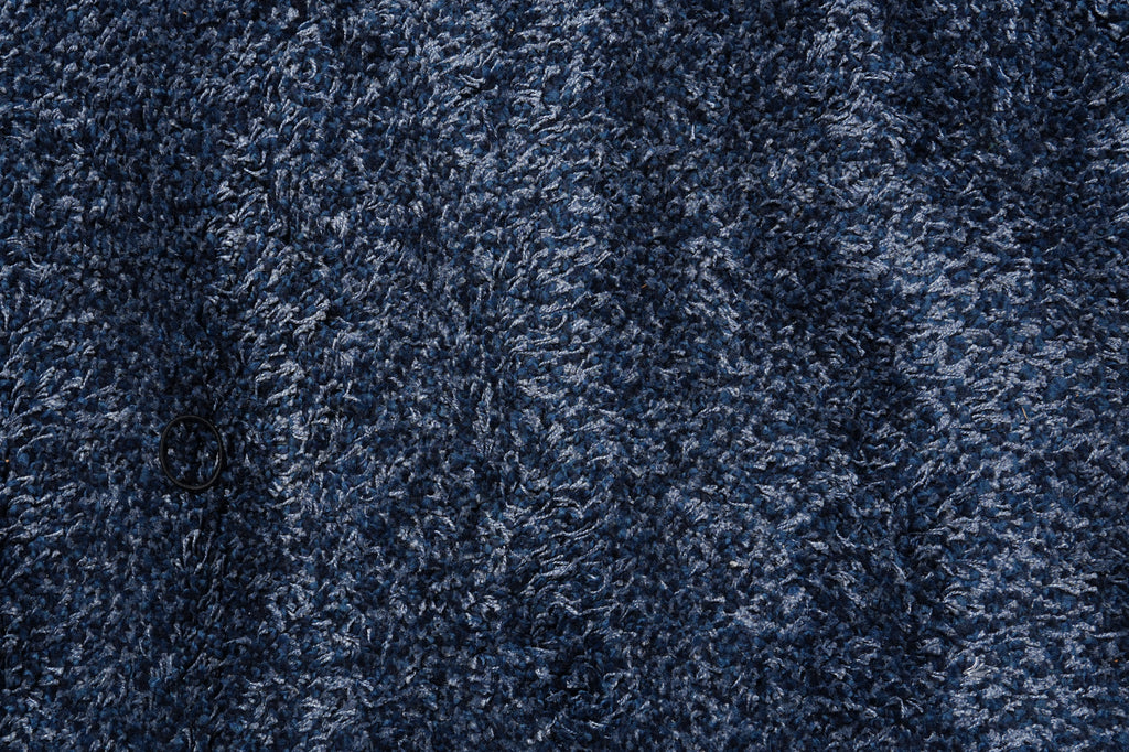 8.7 x 11.7 Plain Solid One Color Blue Handmade Wool Contemporary Rug #F-4594