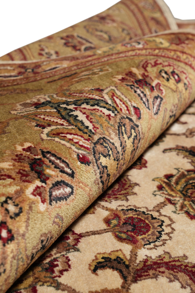 9 x 12 Clearance Sale Quality Handmade Jaipur Rug Beige Gold Olive Brown #PIX-4545