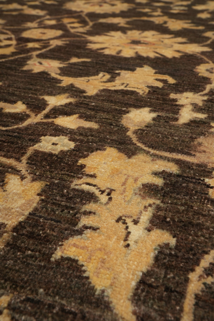 5 x 7 Natural BROWN Wool Hand-Knotted Chobi Peshawar Rug - Pakistan #PIX-20216