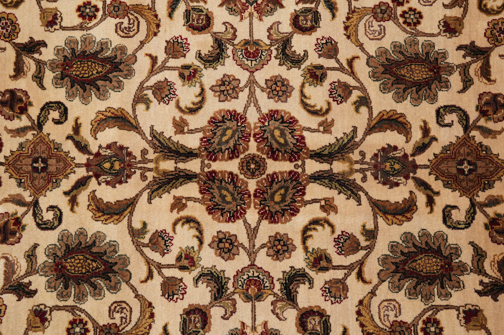 9 x 12 Clearance Sale Quality Handmade Jaipur Rug Beige Gold Olive Brown #PIX-4545