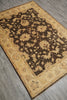 Load image into Gallery viewer, 5 x 7 Natural BROWN Wool Hand-Knotted Chobi Peshawar Rug - Pakistan #PIX-20216