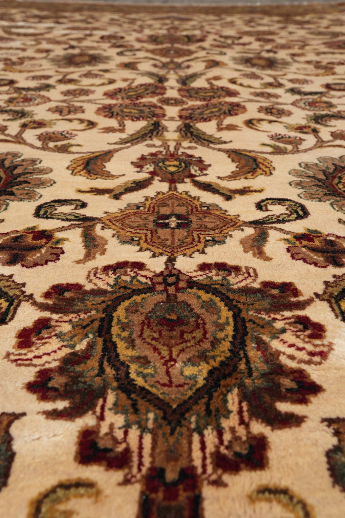 9 x 12 Clearance Sale Quality Handmade Jaipur Rug Beige Gold Olive Brown #PIX-4545