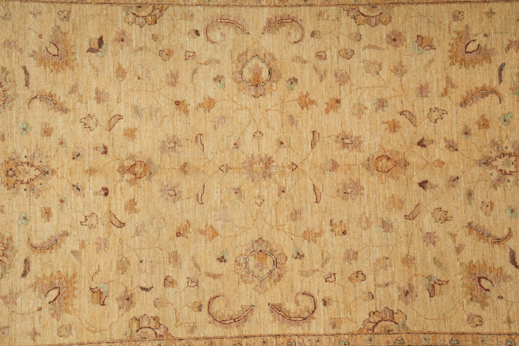 5.5 x 7.9 Natural BROWN Wool Hand-Knotted Chobi Peshawar Rug - Pakistan#PIX-22295