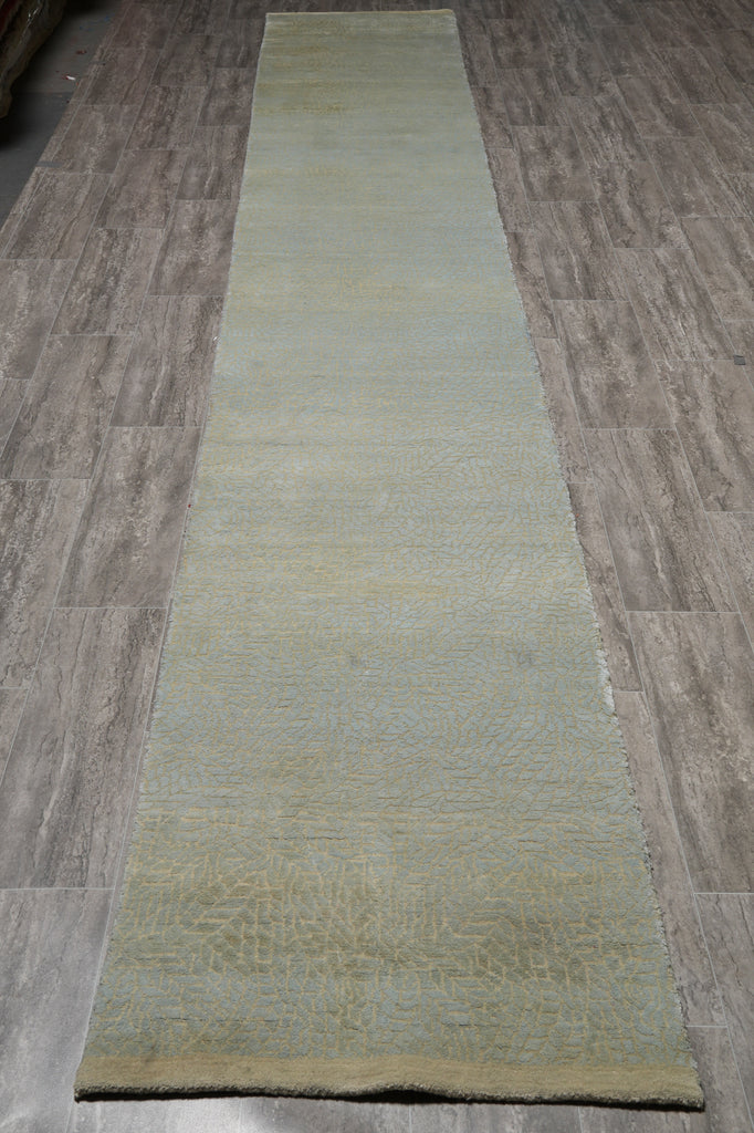 2.5 x 15 Runner Fragment Cut Handmade Rug Modern #F-4591