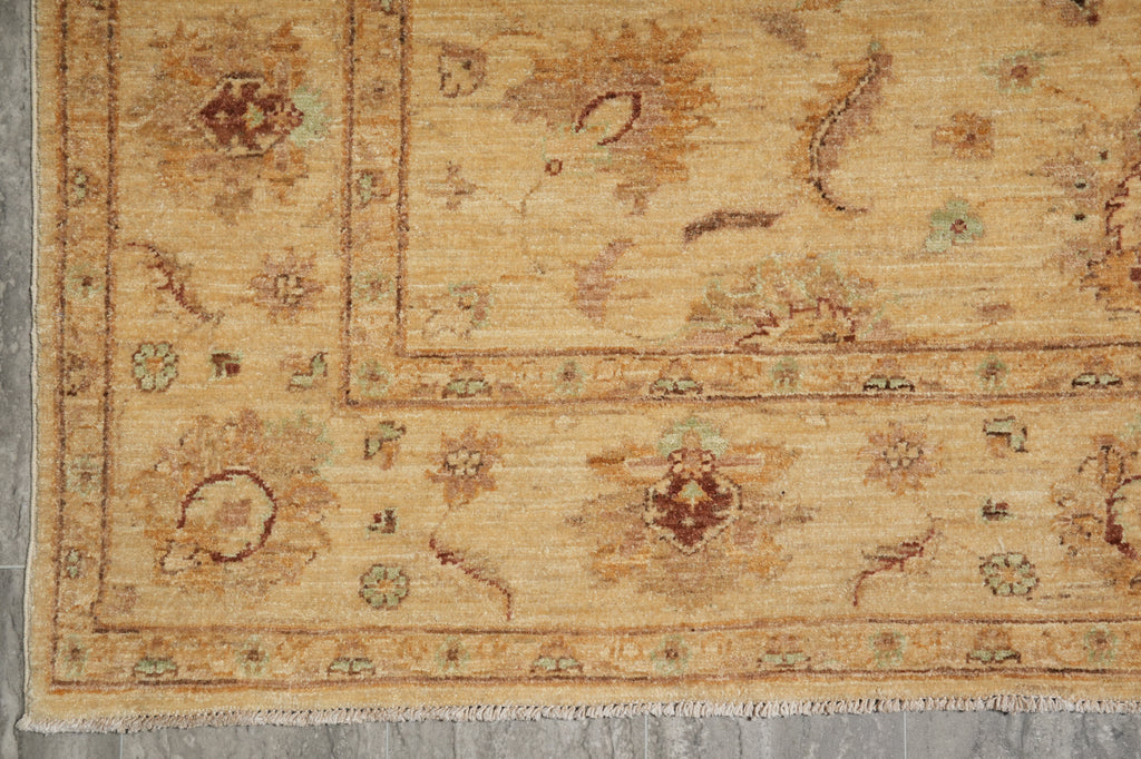 5.5 x 7.9 Natural BROWN Wool Hand-Knotted Chobi Peshawar Rug - Pakistan#PIX-22295