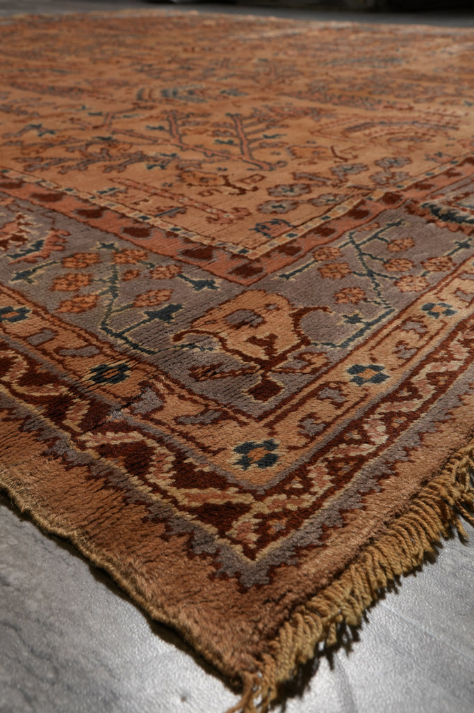 10.7 x 11.6 Squarish Size Old Sparta Antique Estate Rare Rug #F-4592