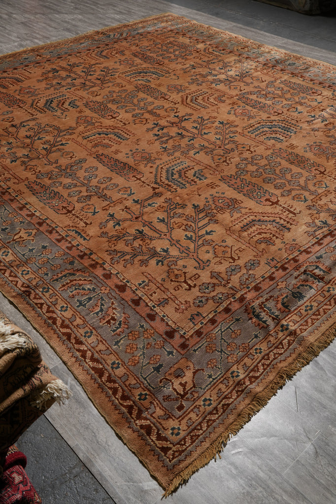 10.7 x 11.6 Squarish Size Old Sparta Antique Estate Rare Rug #F-4592