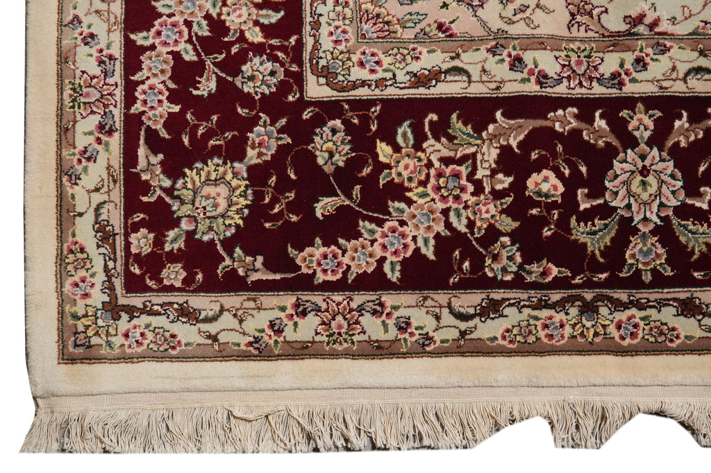 9 x 12 QUALITY WOOL AND SILK HANDMADE Tabriz RUG #PIX-6953