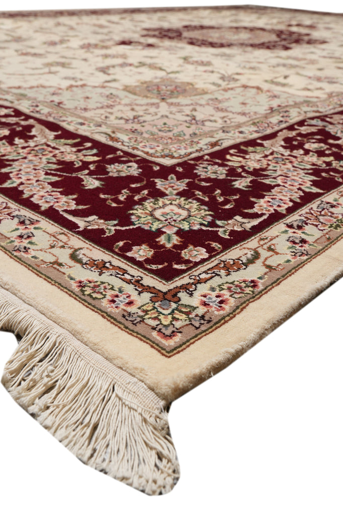 9 x 12 QUALITY WOOL AND SILK HANDMADE Tabriz RUG #PIX-6953