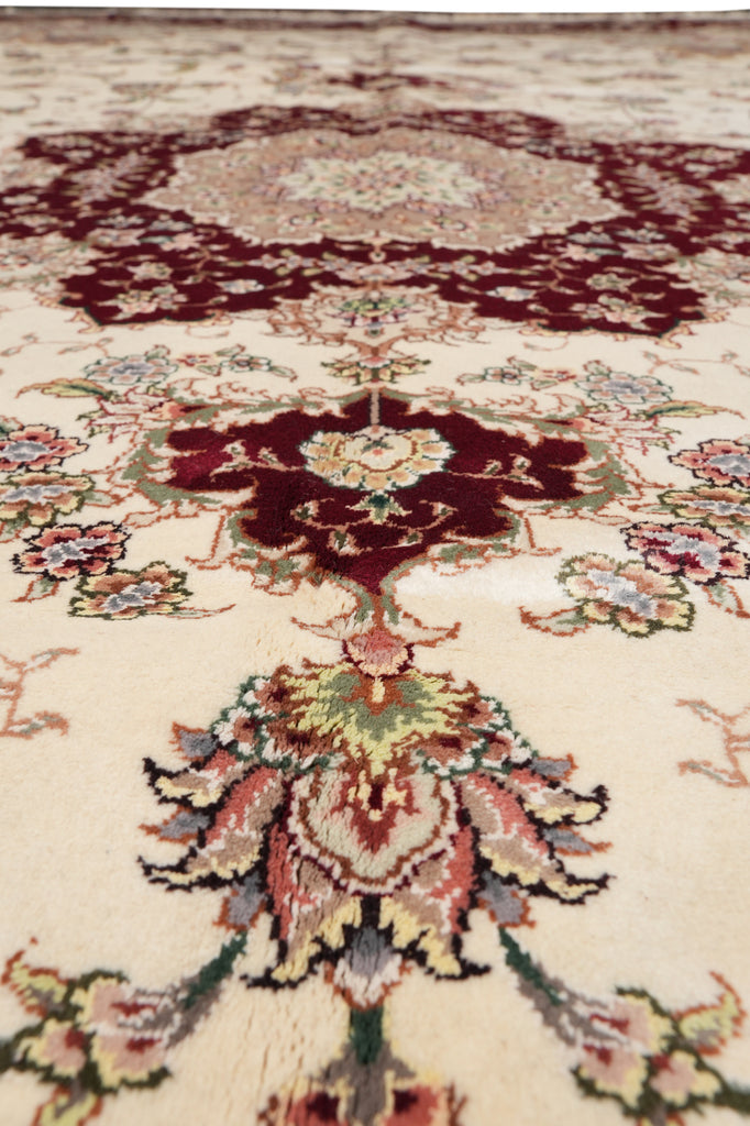 9 x 12 QUALITY WOOL AND SILK HANDMADE Tabriz RUG #PIX-6953