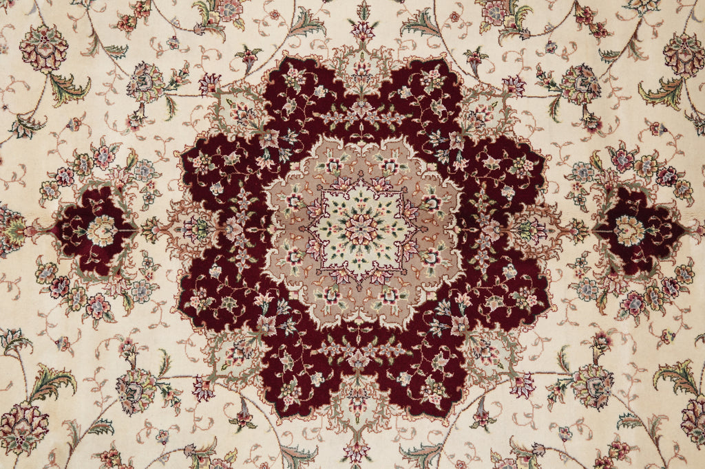 9 x 12 QUALITY WOOL AND SILK HANDMADE Tabriz RUG #PIX-6953