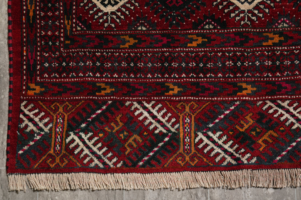 6.7 x 11.7 Persian Turkmen Bokhara Rug 1980's #PIX-8801