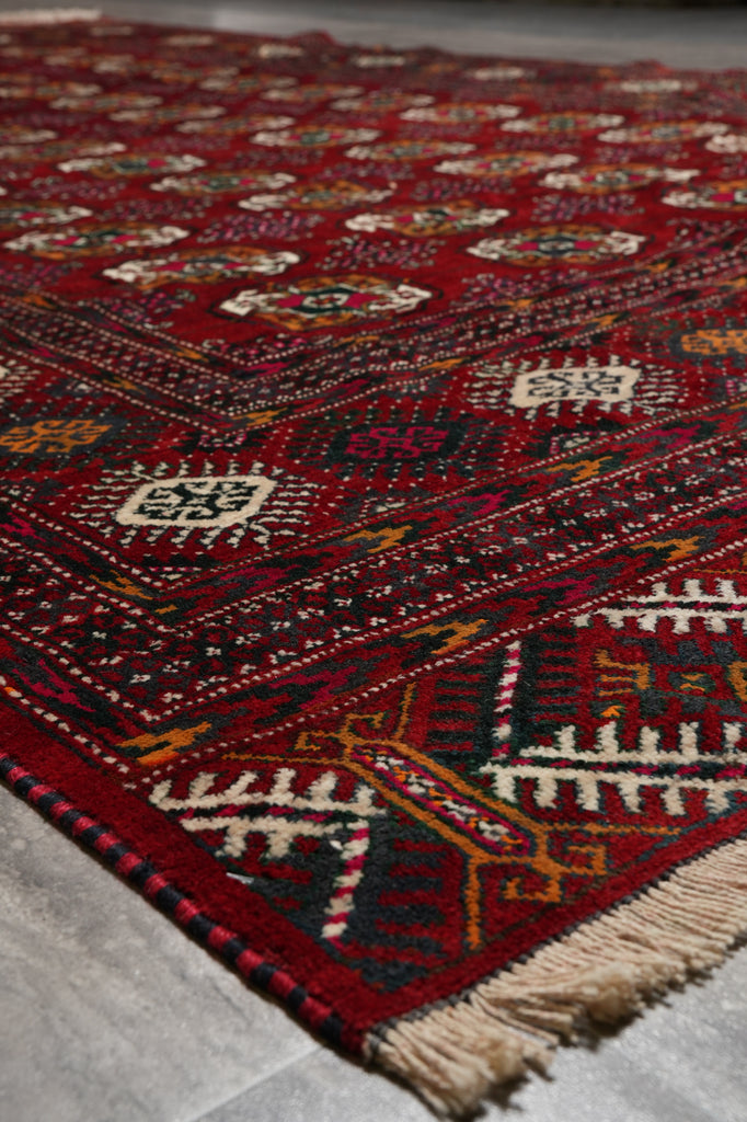 6.7 x 11.7 Persian Turkmen Bokhara Rug 1980's #PIX-8801