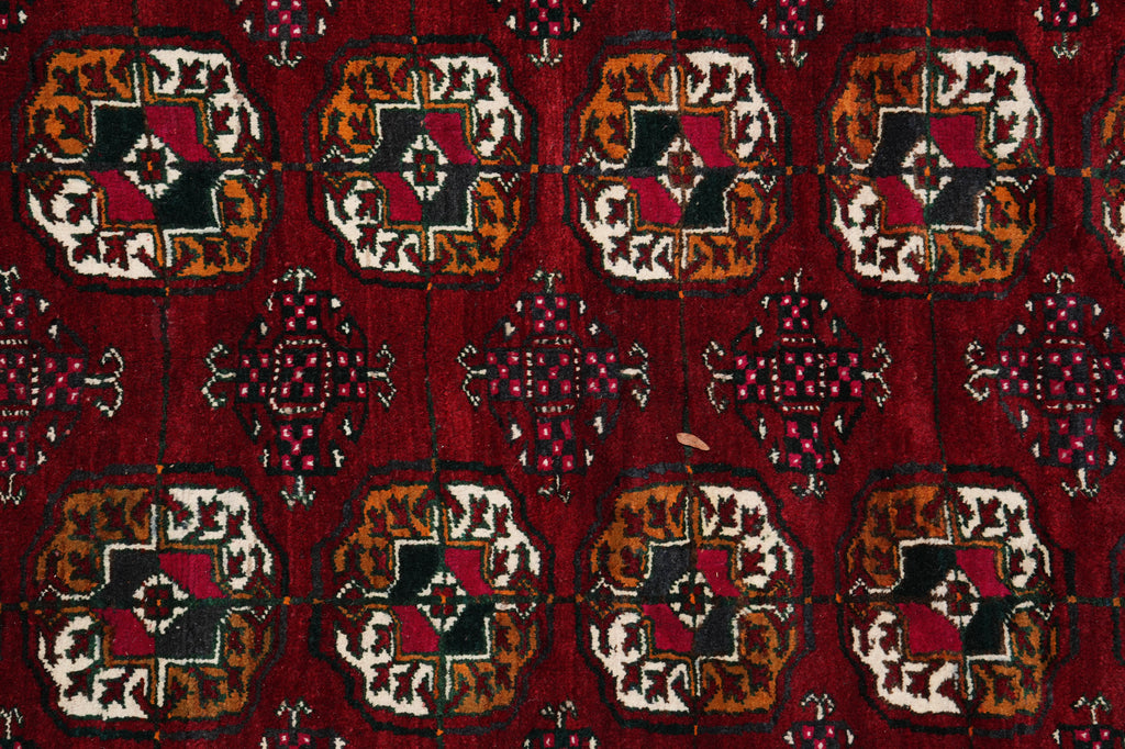 6.7 x 11.7 Persian Turkmen Bokhara Rug 1980's #PIX-8801