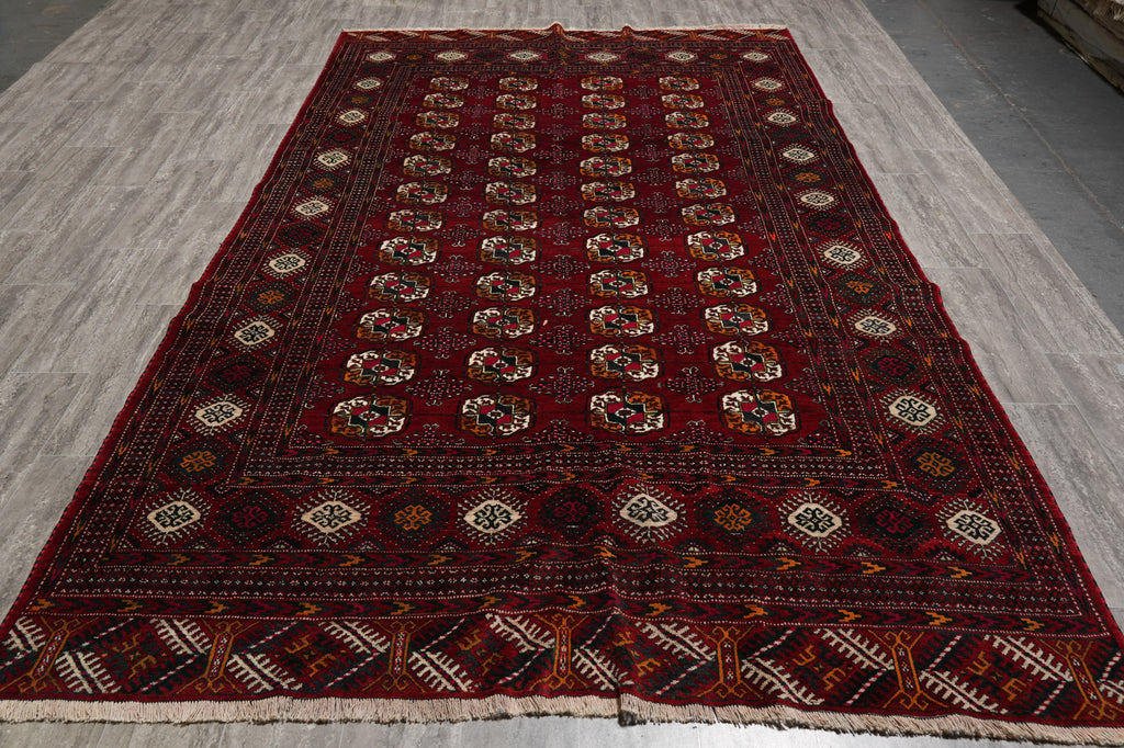 6.7 x 11.7 Persian Turkmen Bokhara Rug 1980's #PIX-8801