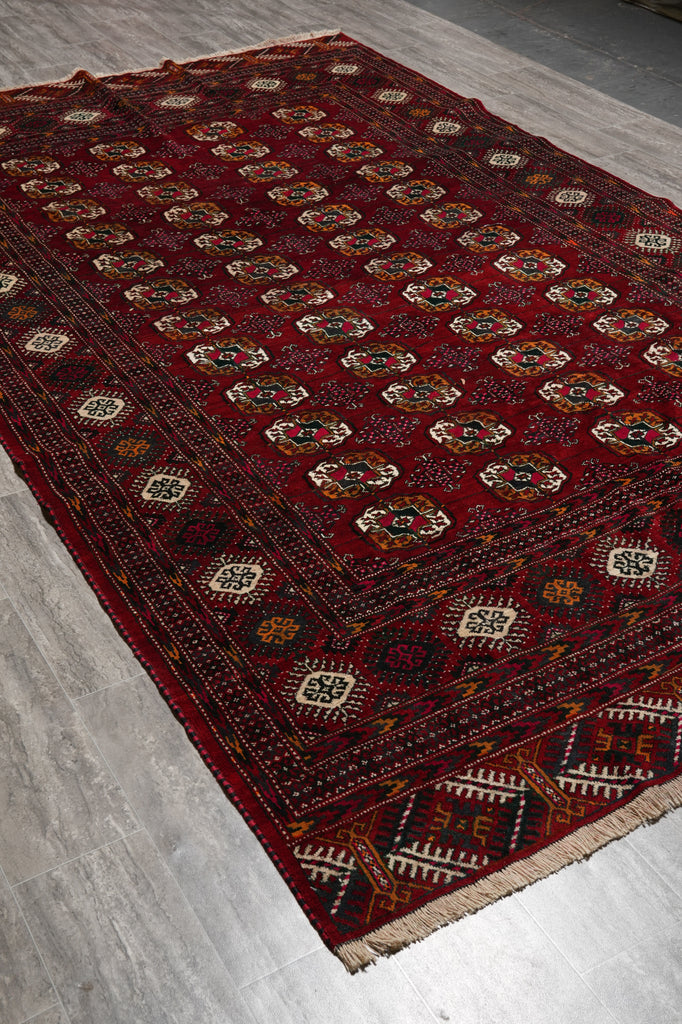 6.7 x 11.7 Persian Turkmen Bokhara Rug 1980's #PIX-8801