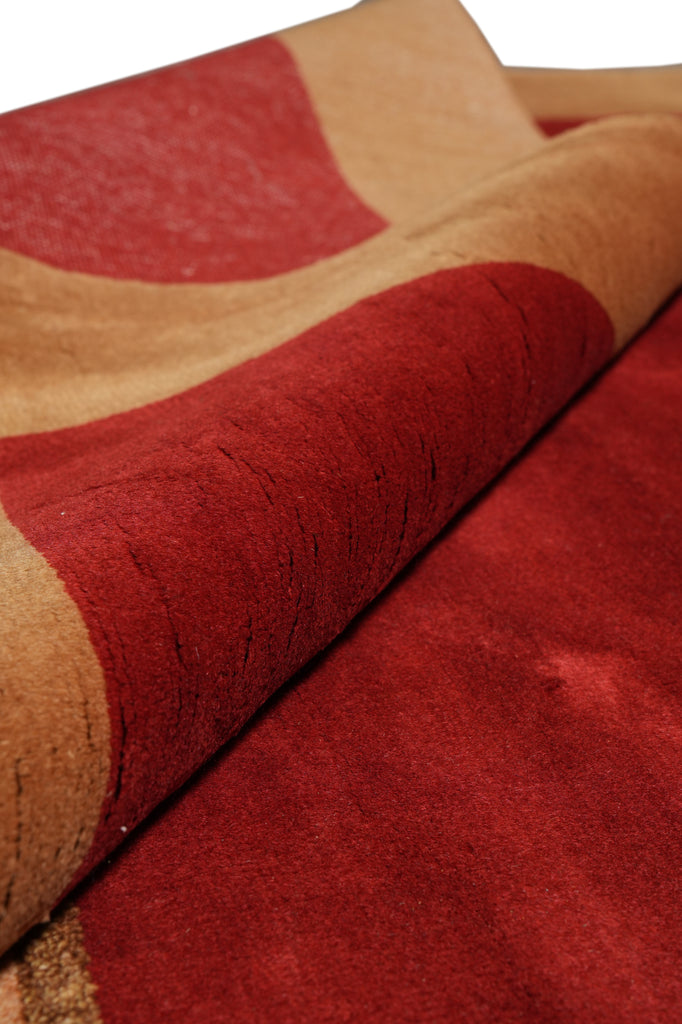 8.9 x 11.9 Quality Handmade Wool and Silk Contemporary Rug #PIX-13909