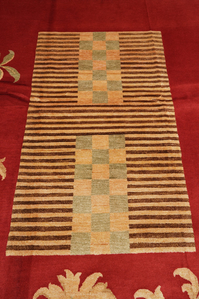 8.9 x 11.9 Quality Handmade Wool and Silk Contemporary Rug #PIX-13909